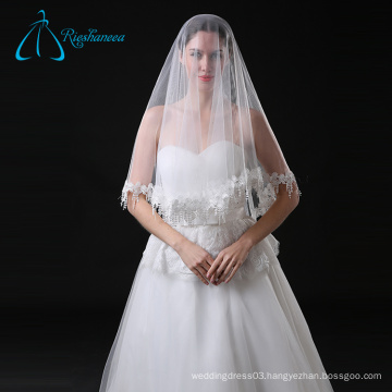 Lace Appliques Tulle Short Bridal Wedding Face Veil